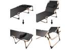 Tourist folding field bed 198 cm light grey 7