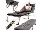 Tourist folding field bed 198 cm light grey 1