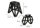 Tourist folding stool black 7