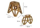 Tourist folding stool khaki 7
