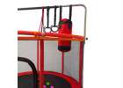 Trampoline for children garden ball net basketball 155cm red 6