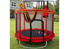 Trampoline for children garden ball net basketball 155cm red 10