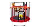 Trampoline for children garden ball net basketball 155cm red 11