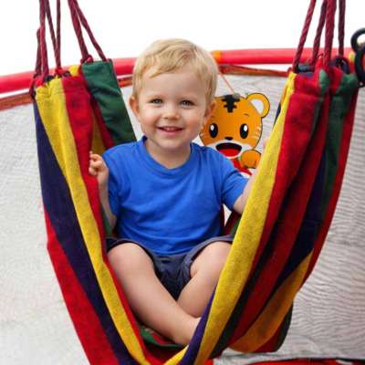 Trampoline for children garden ball net basketball 155cm red