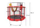 Trampoline for children garden ball net basketball 155cm red 13