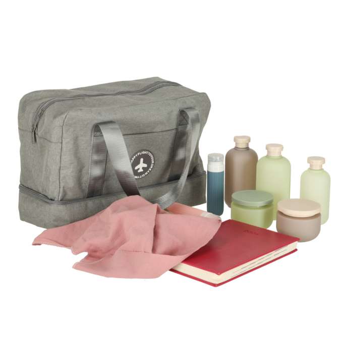 Travel bag hand luggage 39x18x30cm grey