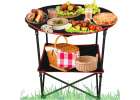 Travel table folding with cover black 1