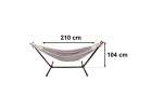 Two-person garden hammock with frame 247 cm 8