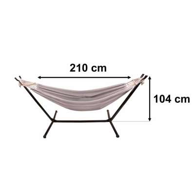 Two-person garden hammock with frame 247 cm