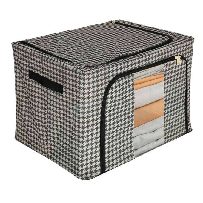 Wardrobe linen organiser 100L white black