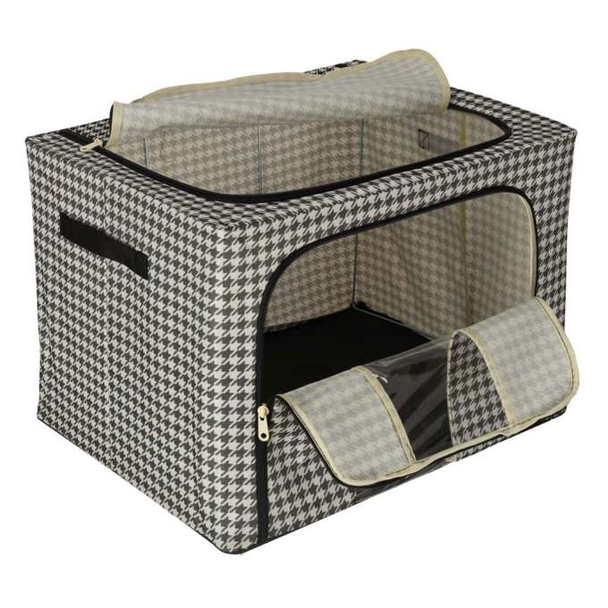 Wardrobe linen organiser 100L white black