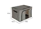Wardrobe linen organiser 100L white black 7