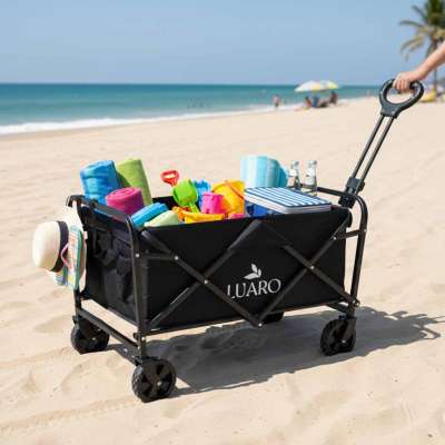 Wózek transportowy na zakupy plażowy składany 100l