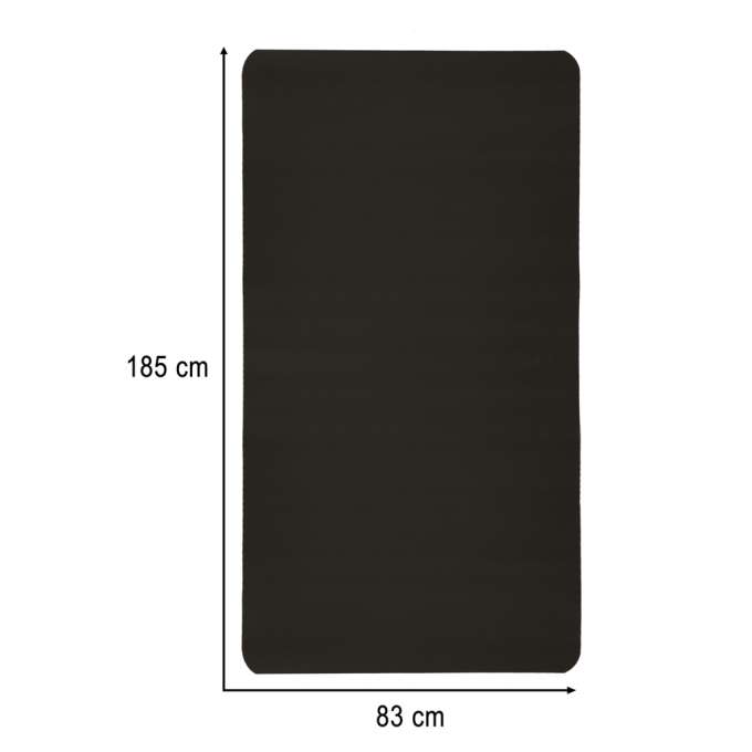 Yoga practice mat thick 185x80x1.5 cm black