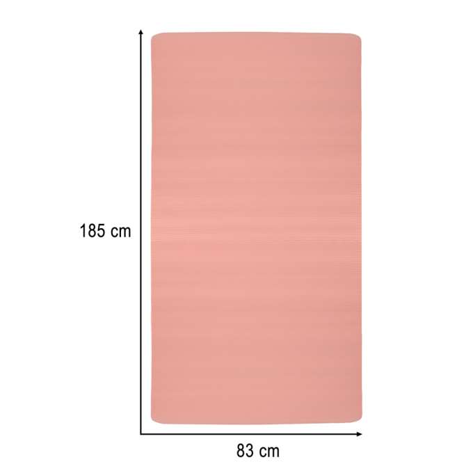 Yoga practice mat thick 185x80x1.5 cm pink
