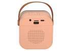 Zestaw do karaoke 2 mikrofony + głośnik przenośny BLUETOOTH USB LED różowy 6