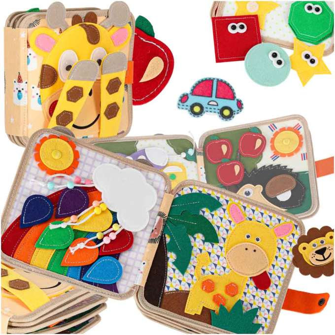 3D felt educational giraffe booklet