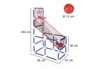 Basketball arcade game 2 balls pump 7