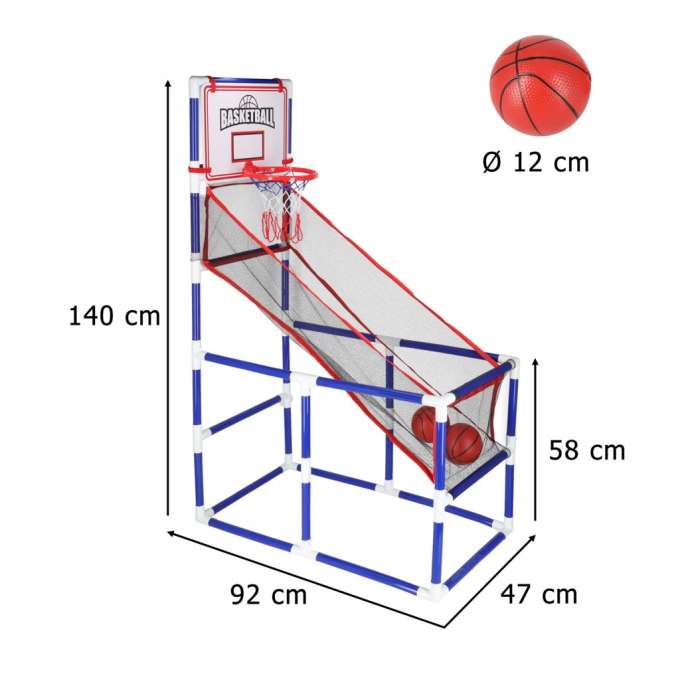 Basketball arcade game 2 balls pump