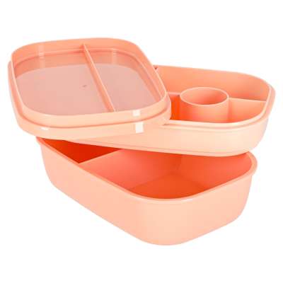 Breakfast lunchbox split 1900ml pink