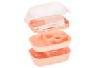 Breakfast lunchbox split 1900ml pink 9