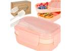 Breakfast lunchbox split 1900ml pink 1