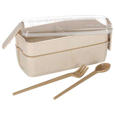 Breakfast lunchbox split 750ml beige