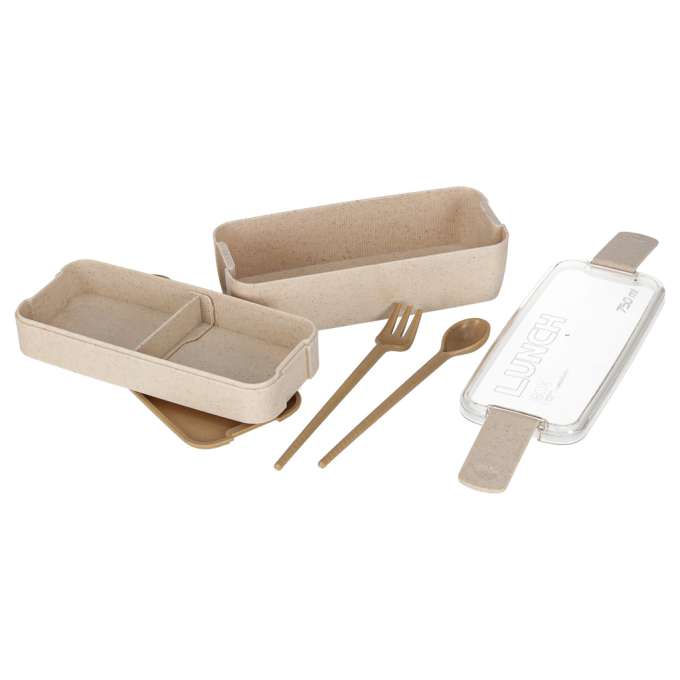 Breakfast lunchbox split 750ml beige