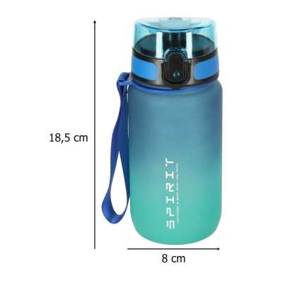 Butelka na wodę bidon ze słomką uchwytem sportowy 600ml niebiesko-zielony