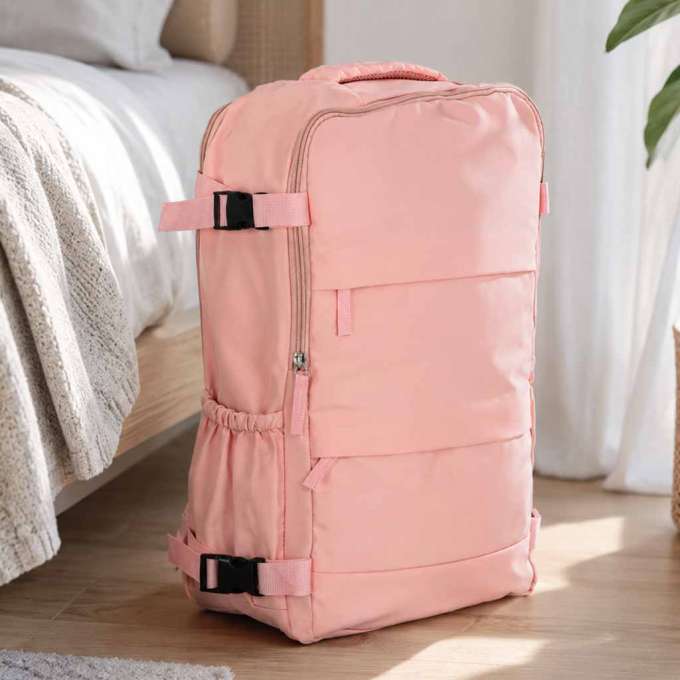 Cabin travel backpack carry-on luggage pink 45x30 cm