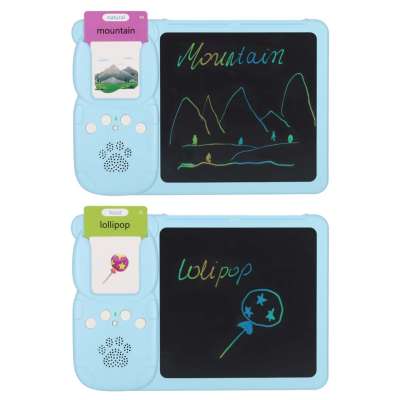 Card reader for learning English vocabulary fade 8.5'' fiche blue