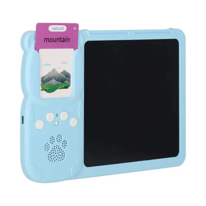 Card reader for learning English vocabulary fade 8.5'' fiche blue