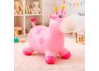 Children's bouncer with a pump pink rubber giraffe 15