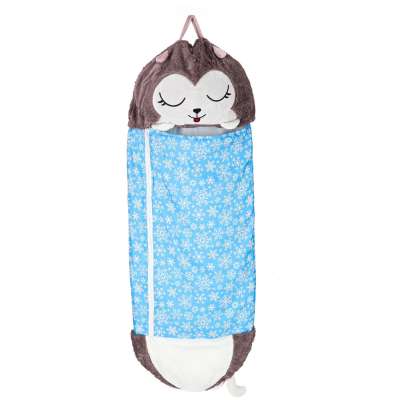 Children's hiking sleeping bag 135x50cm blue