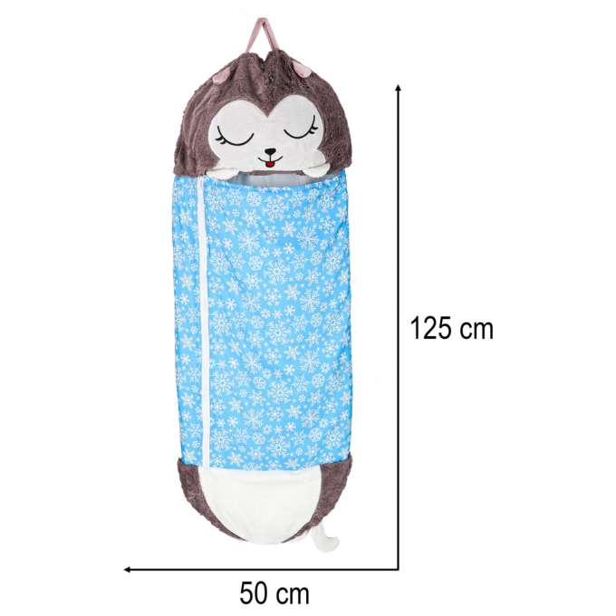 Children's hiking sleeping bag 135x50cm blue
