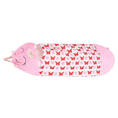 Children's hiking sleeping bag 135x50cm pink