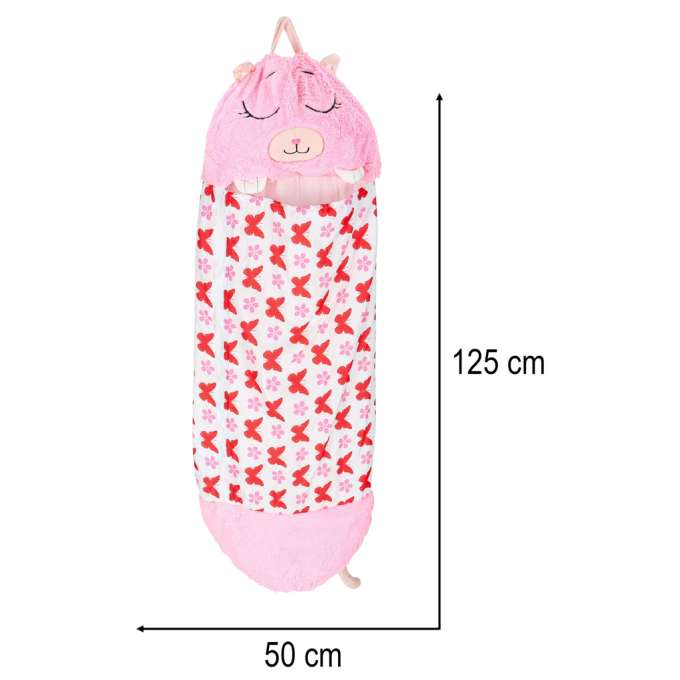 Children's hiking sleeping bag 135x50cm pink