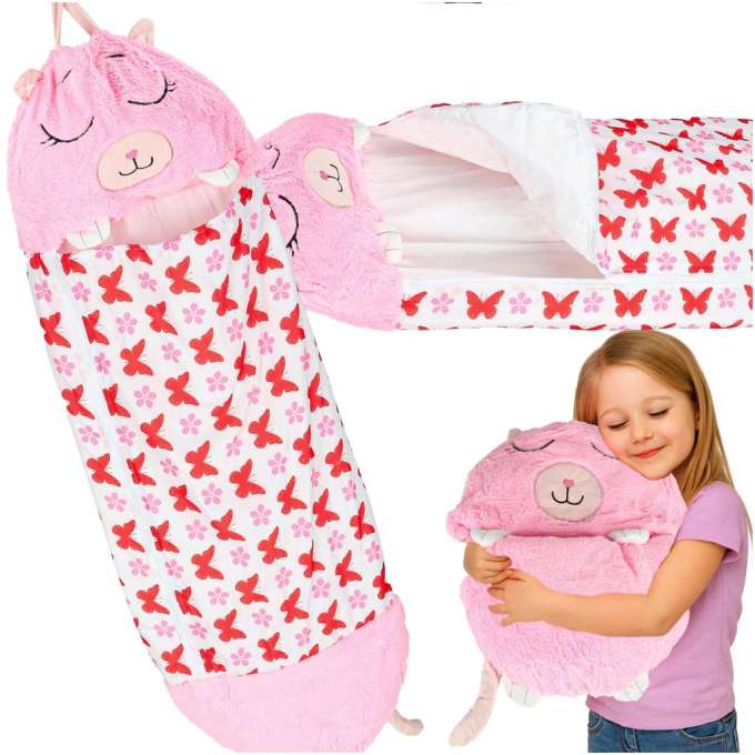 Children's hiking sleeping bag 135x50cm pink