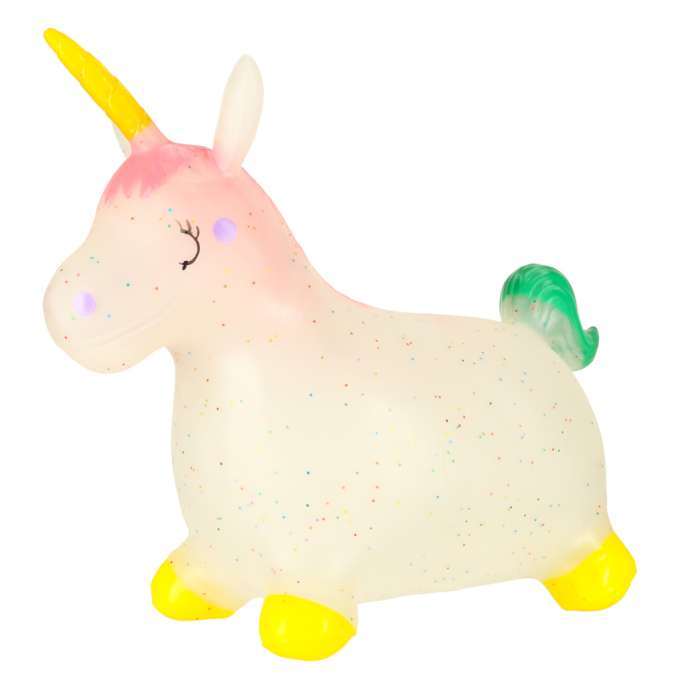 Children's rubber jumping unicorn