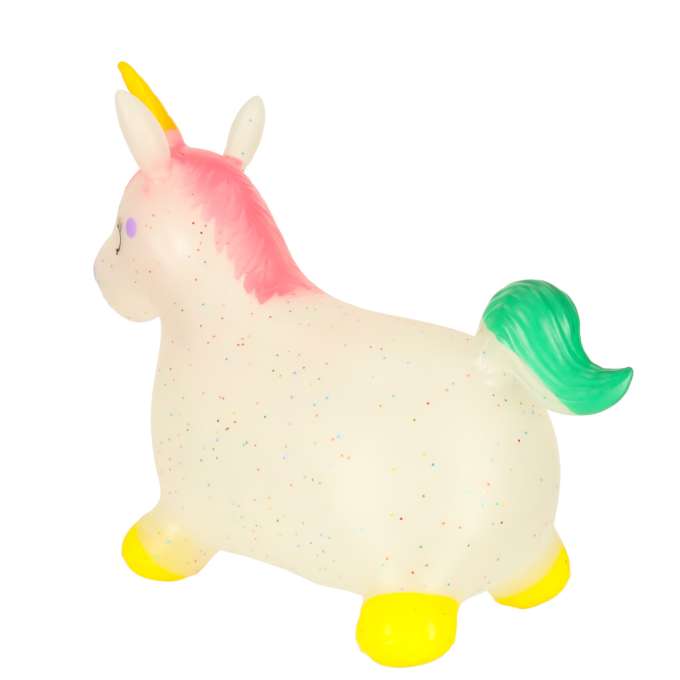 Children's rubber jumping unicorn