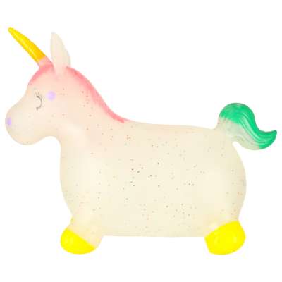 Children's rubber jumping unicorn