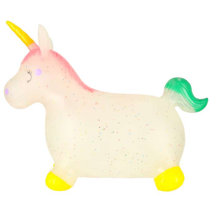 Children's rubber jumping unicorn