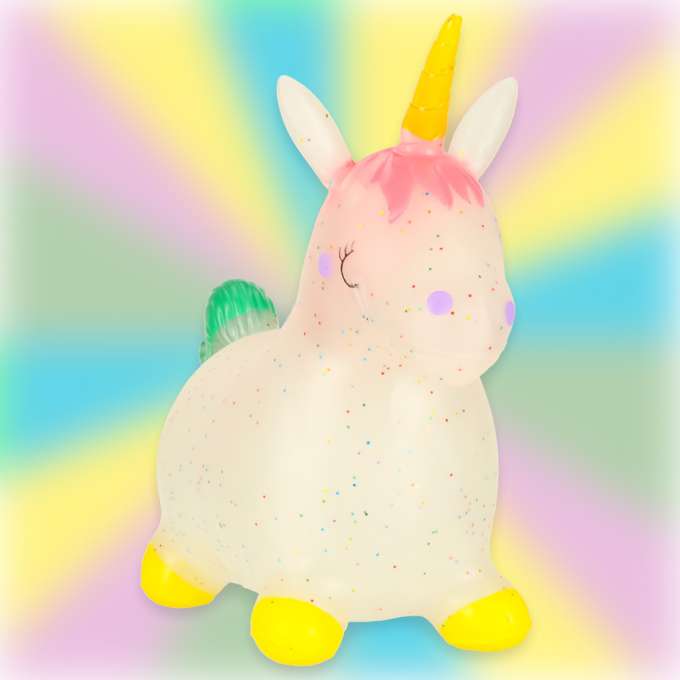 Children's rubber jumping unicorn