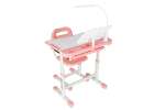 Children's school desk adjustable chair LED lamp USB pink 3