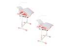 Children's school desk adjustable chair LED lamp USB pink 7