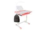 Children's school desk adjustable chair LED lamp USB pink 10