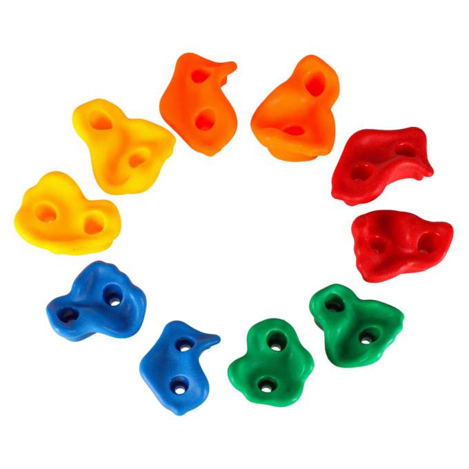 Climbing stones children's climbing frames colourful 10 pcs + screws
