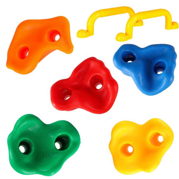 Climbing stones children's climbing frames colourful 10 pcs + screws