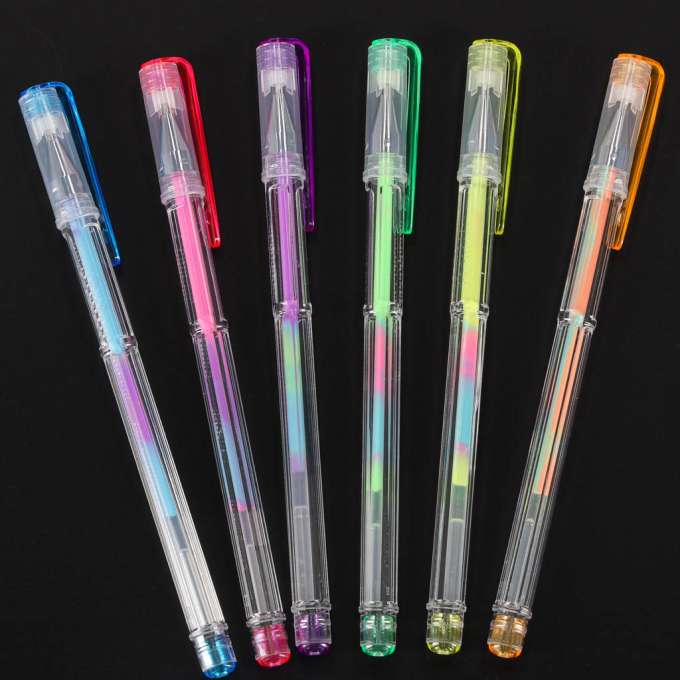 Coloured gel pens in a case 100pcs + 100 caps