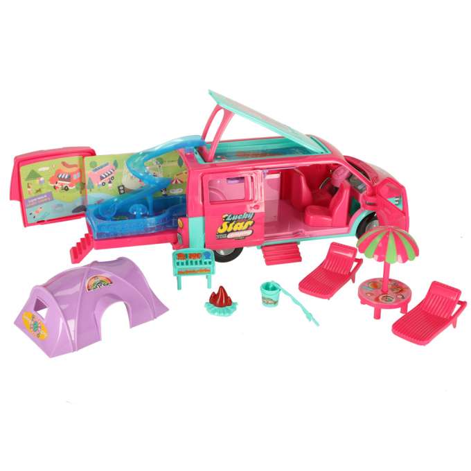 Doll Camper Van Playset with Accessories Doll Pool